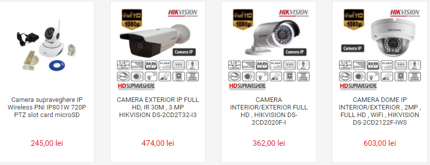 colectii de camere IP