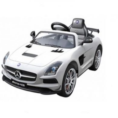 Masinuta electrica cu telecomanda si roti eva Mercedes SLS AMG alba Masinuta electrica cu telecomanda si roti eva Mercedes SLS AMG alba