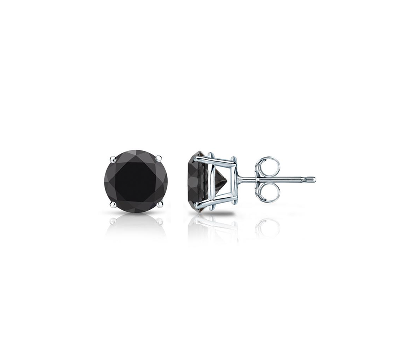 cercei cu diamante negre